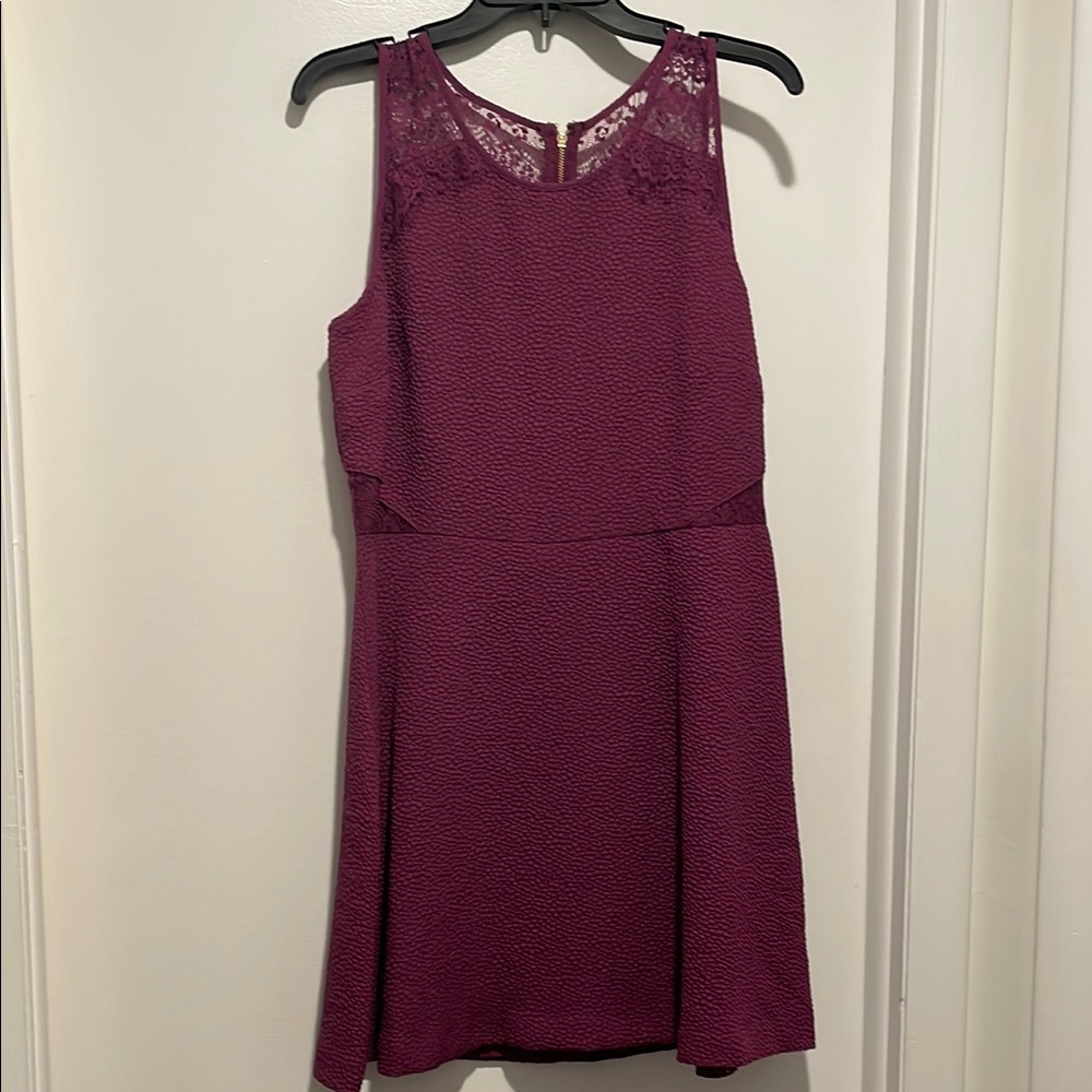 Kensie NWT purple with lace a-line dress size large